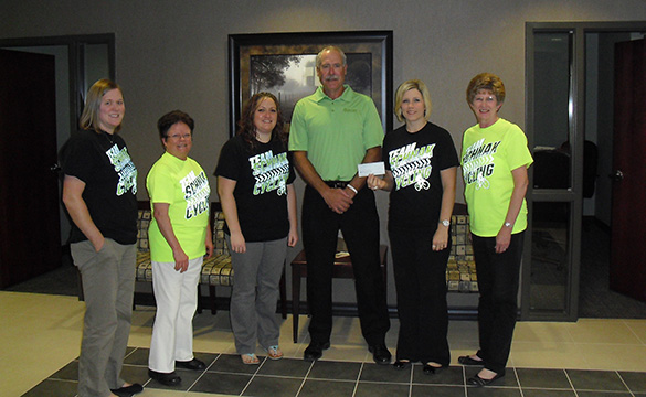 Check Presentation to Team Schnak Cycling - Juvenile Diabetes Research